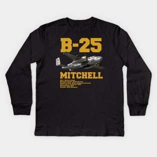 B-25 Mitchell | WW2 Plane Kids Long Sleeve T-Shirt